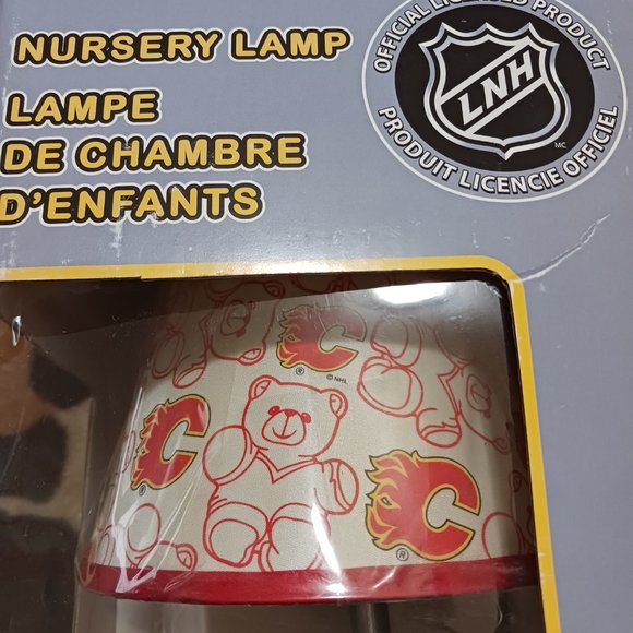 2007 New Little Sport NHL Calgary Flames Teddy Bear Nursery Lamp - Picture 7 of 13